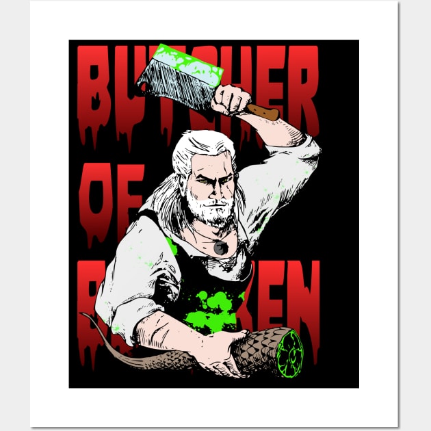 Butcher Of Blaviken Wall Art by snespix